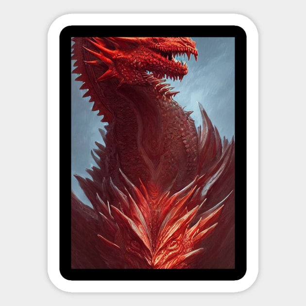 Shenron Red Dragon Red Dragon Sticker TeePublic